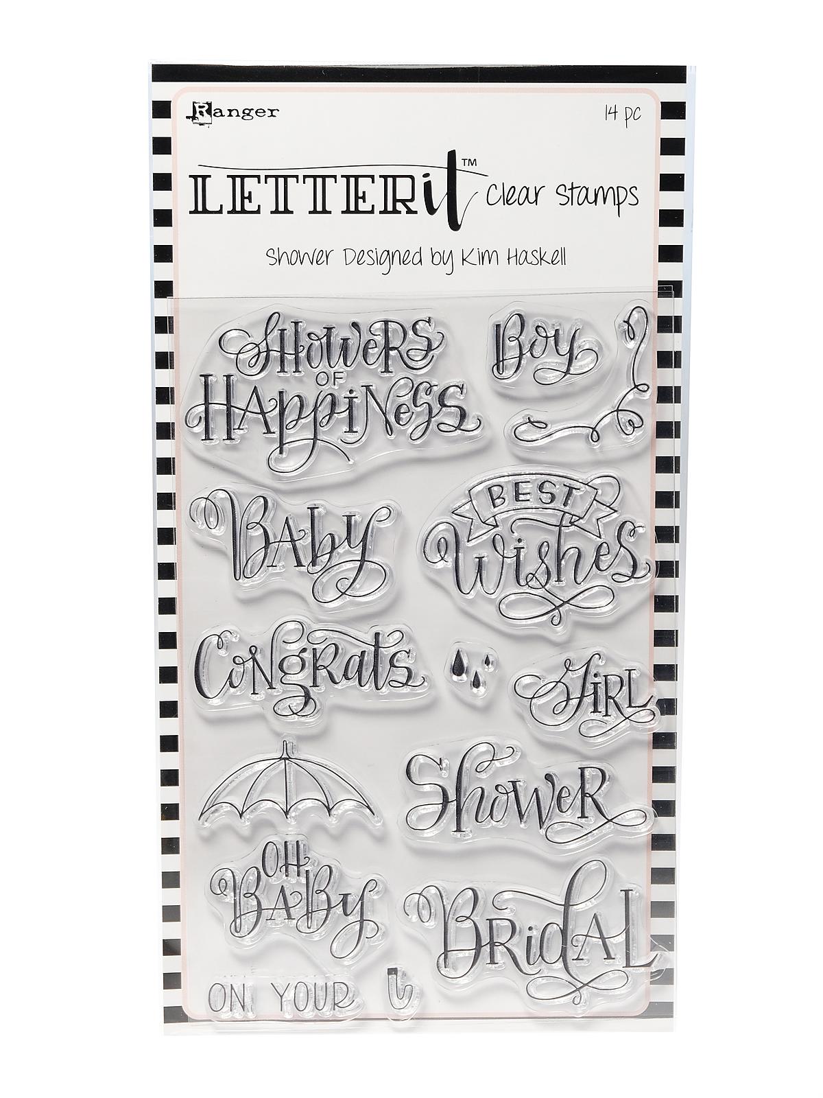 Letter It Clear Stamp Sets 4 In. X 6 In. Shower