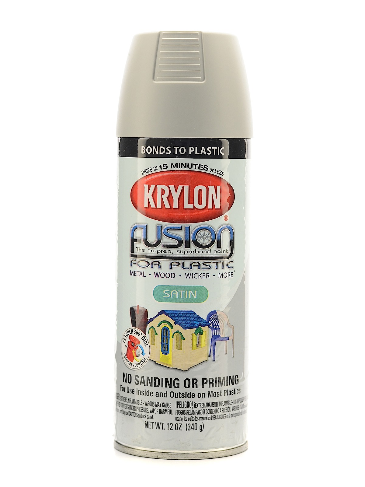 Fusion Spray Paint For Plastic Pewter Gray Satin