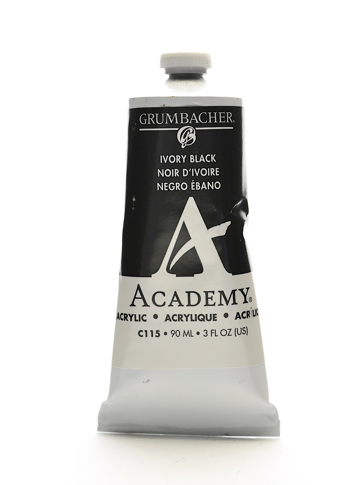 Academy Acrylic Colors Ivory Black 3 Oz. (90 Ml)