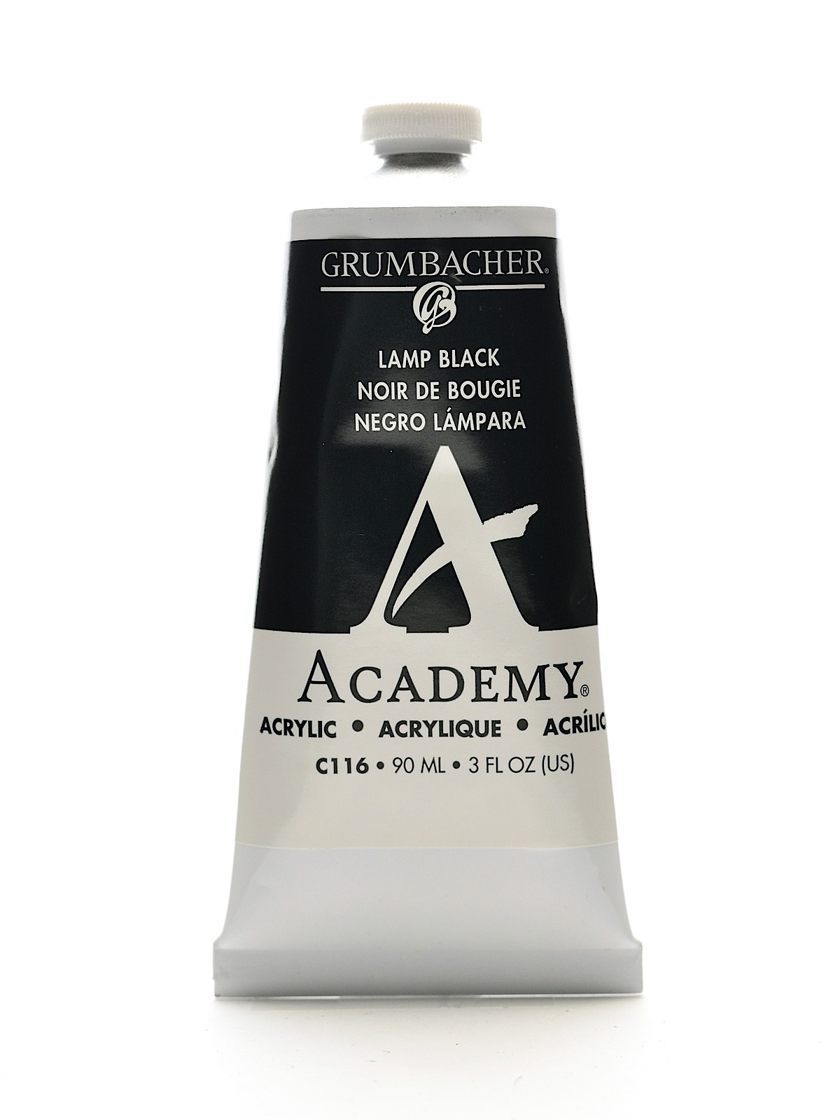 Academy Acrylic Colors Lamp Black 3 Oz. (90 Ml)