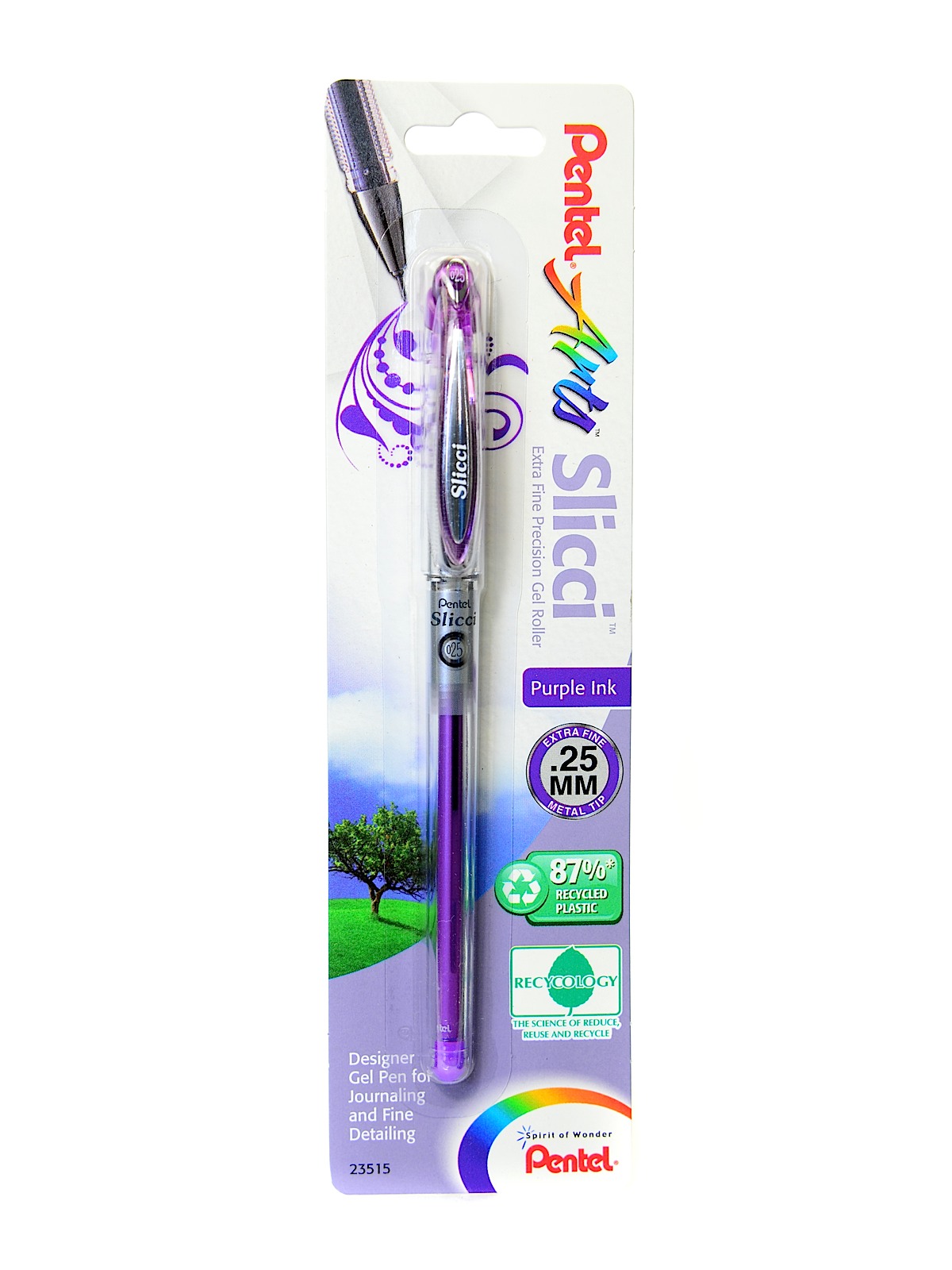 Slicci Extra Fine Gel Pens Purple Each