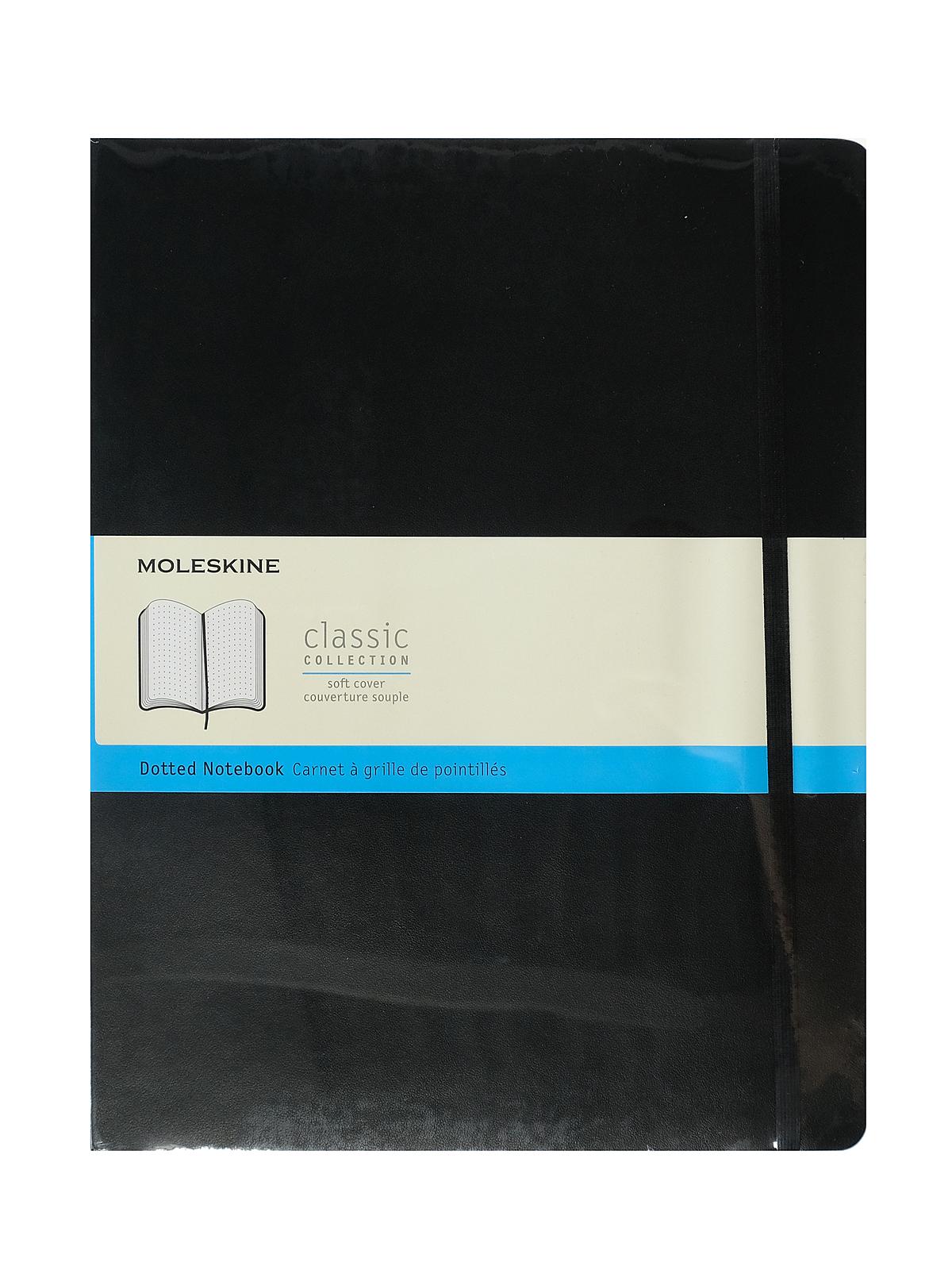 Classic Soft Cover Notebooks Black 8 1 2 In. X 11 In. 192 Pages, Dotted