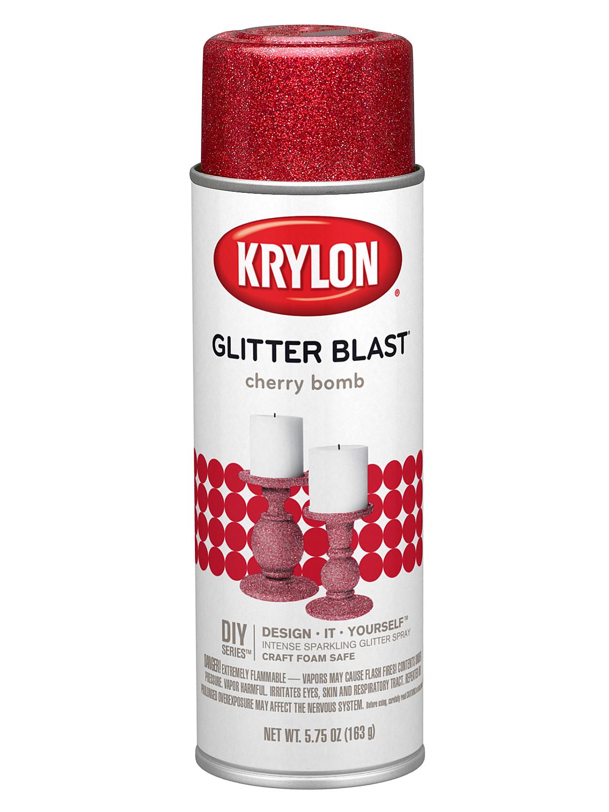 Glitter Blast Spray Paints Cherry Bomb 5 3 4 Oz.