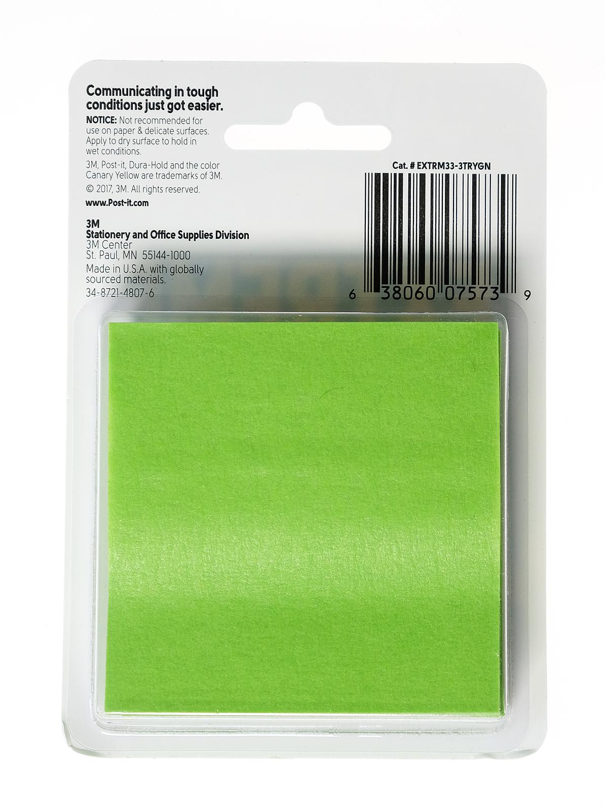 Extreme Notes green 3 pack 3 in. x 3 in. EXTRM33-3TRYGN