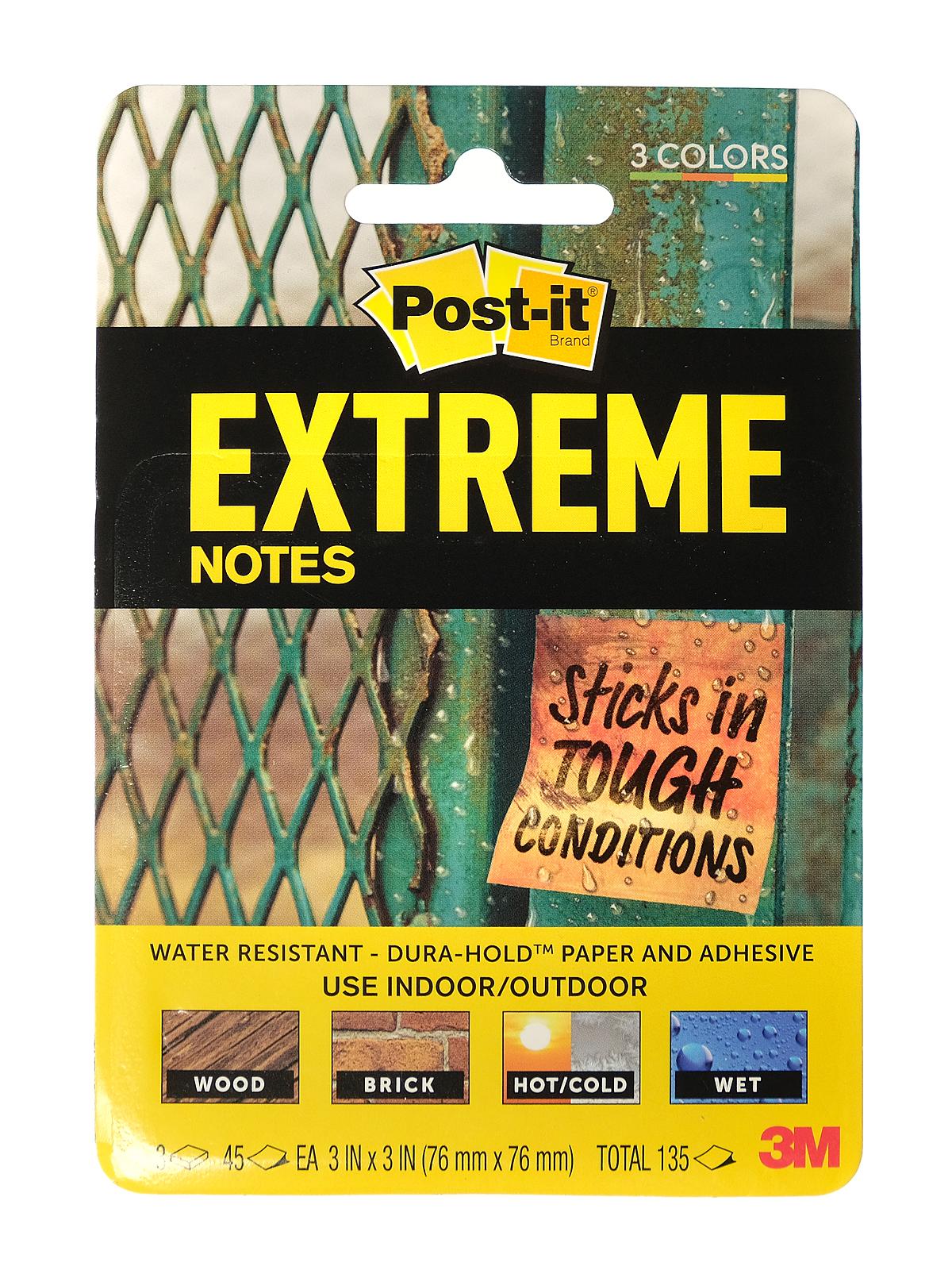 Extreme Notes mixed, 3 pack 3 in. x 3 in. EXTRM33-3TRYMX