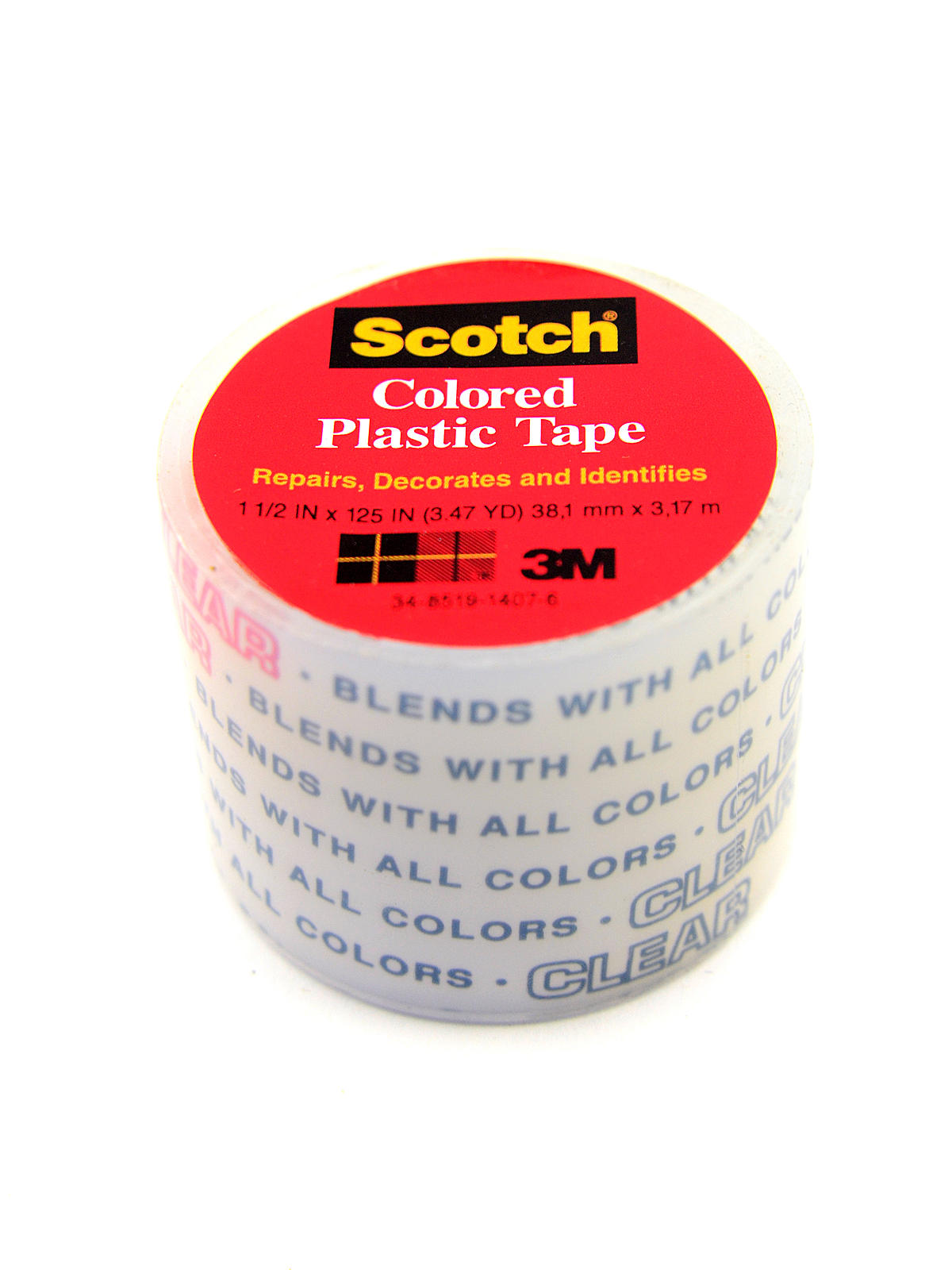 Colored Plastic Tape Clear 1 1 2 In.