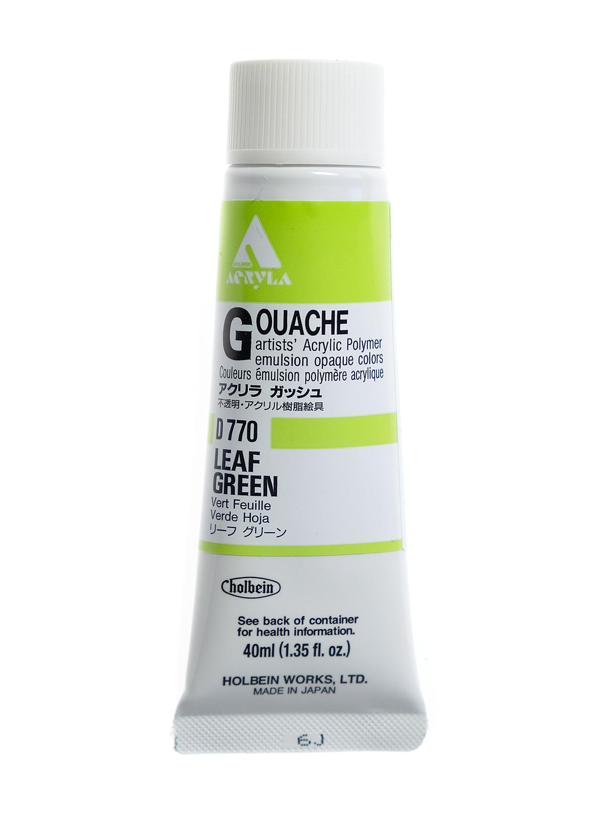 Acrylic Gouache 40 Ml Leaf Green
