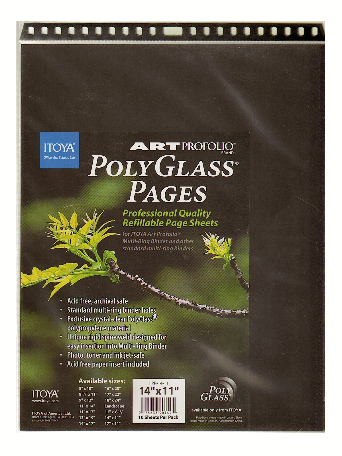 Polyglass Pages 14 In. X 11 In. Horizontal Pack Of 10