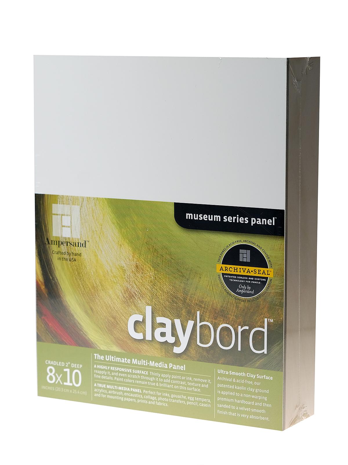 Cradled Claybord 8 In. X 10 In. 2 In. Each