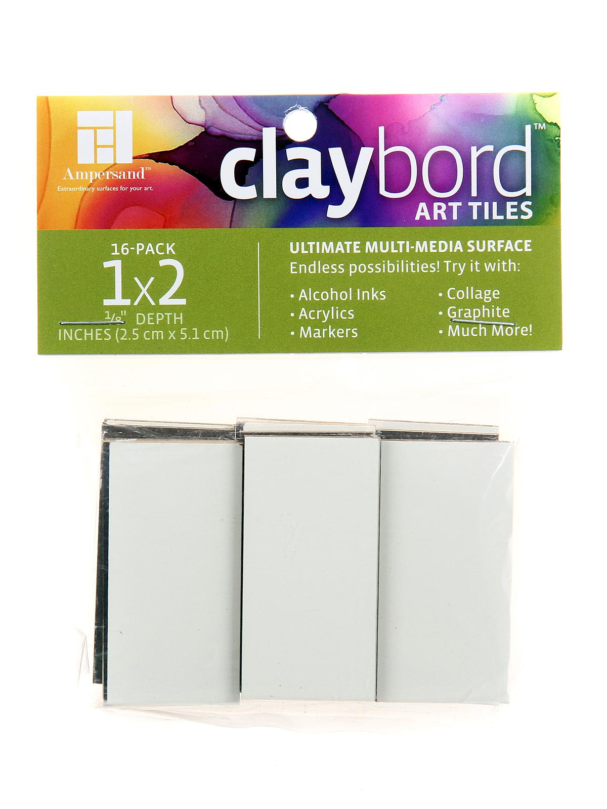 Claybord Artist Tiles 1 8 In. 1 In. X 2 In. Pack Of 16
