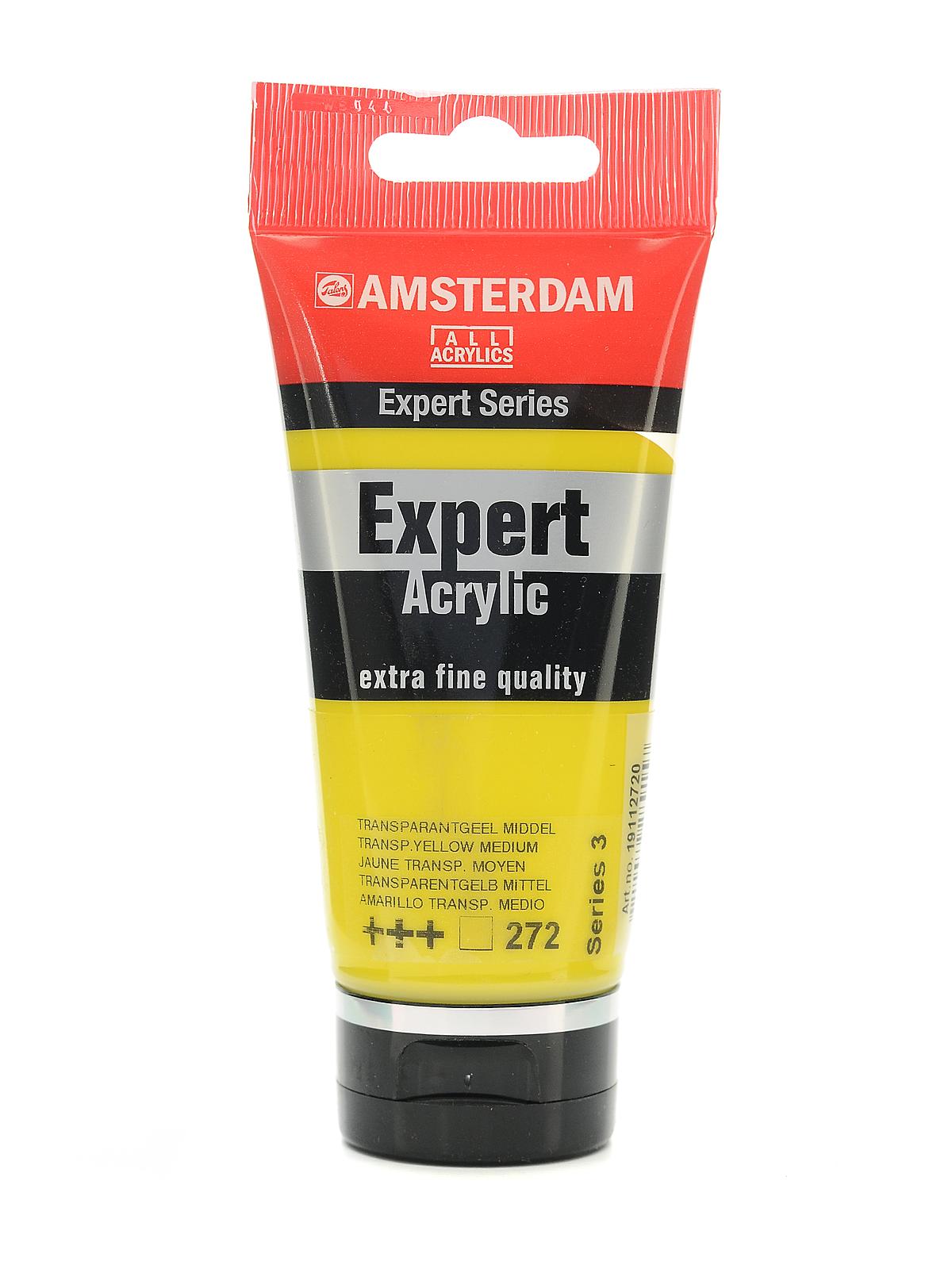 Expert Acrylic Tubes Transparent Yellow Medium 75 Ml