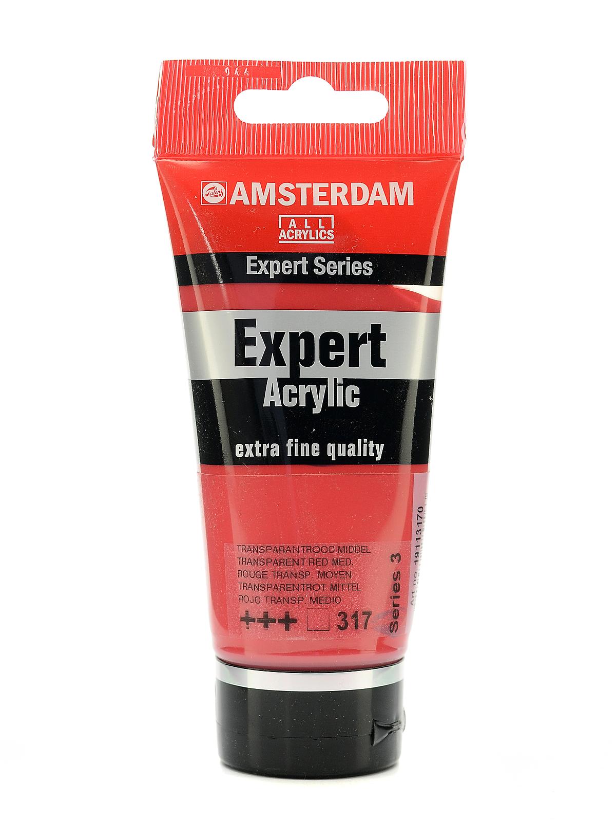 Expert Acrylic Tubes Transparent Red Medium 75 Ml