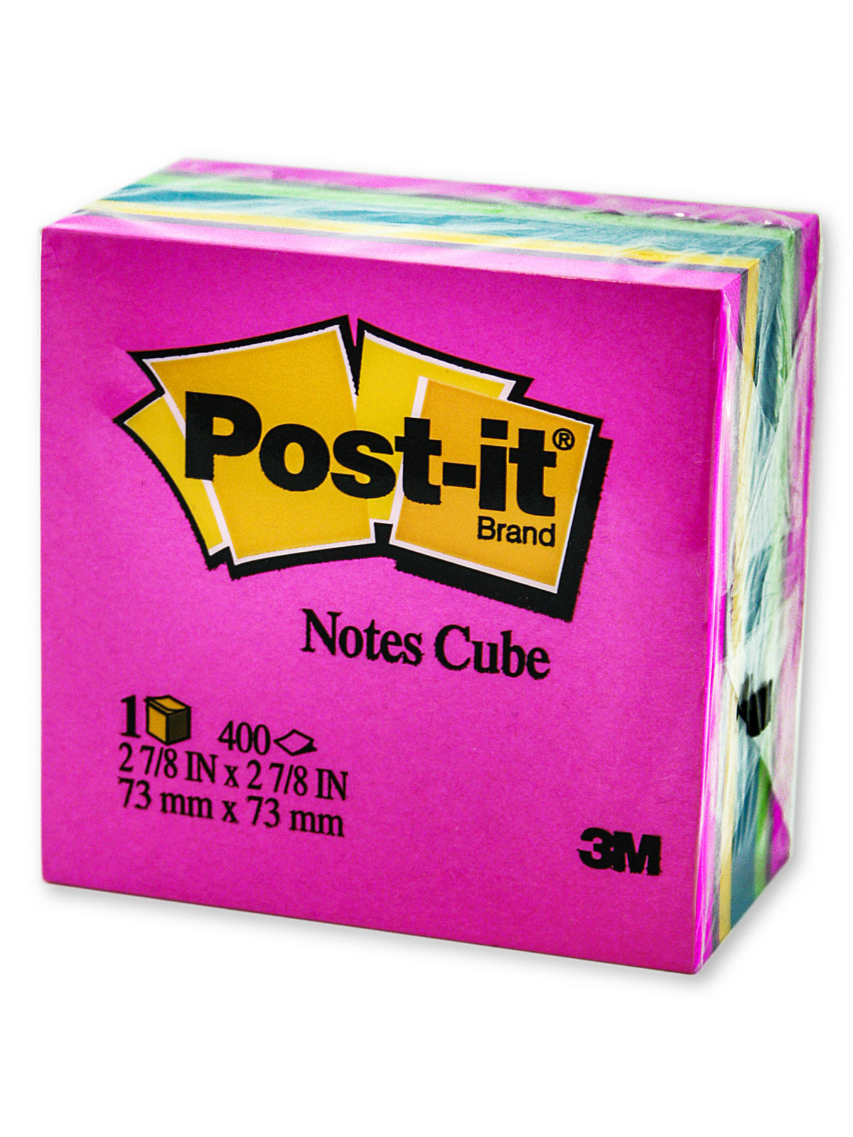 Note Cube 3 in. x 3 in. pad of 400 5 assorted colors 2027-RCR