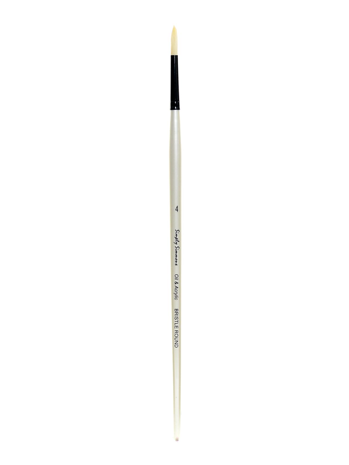Simply Simmons Long Handle Brushes 4 Bristle Round
