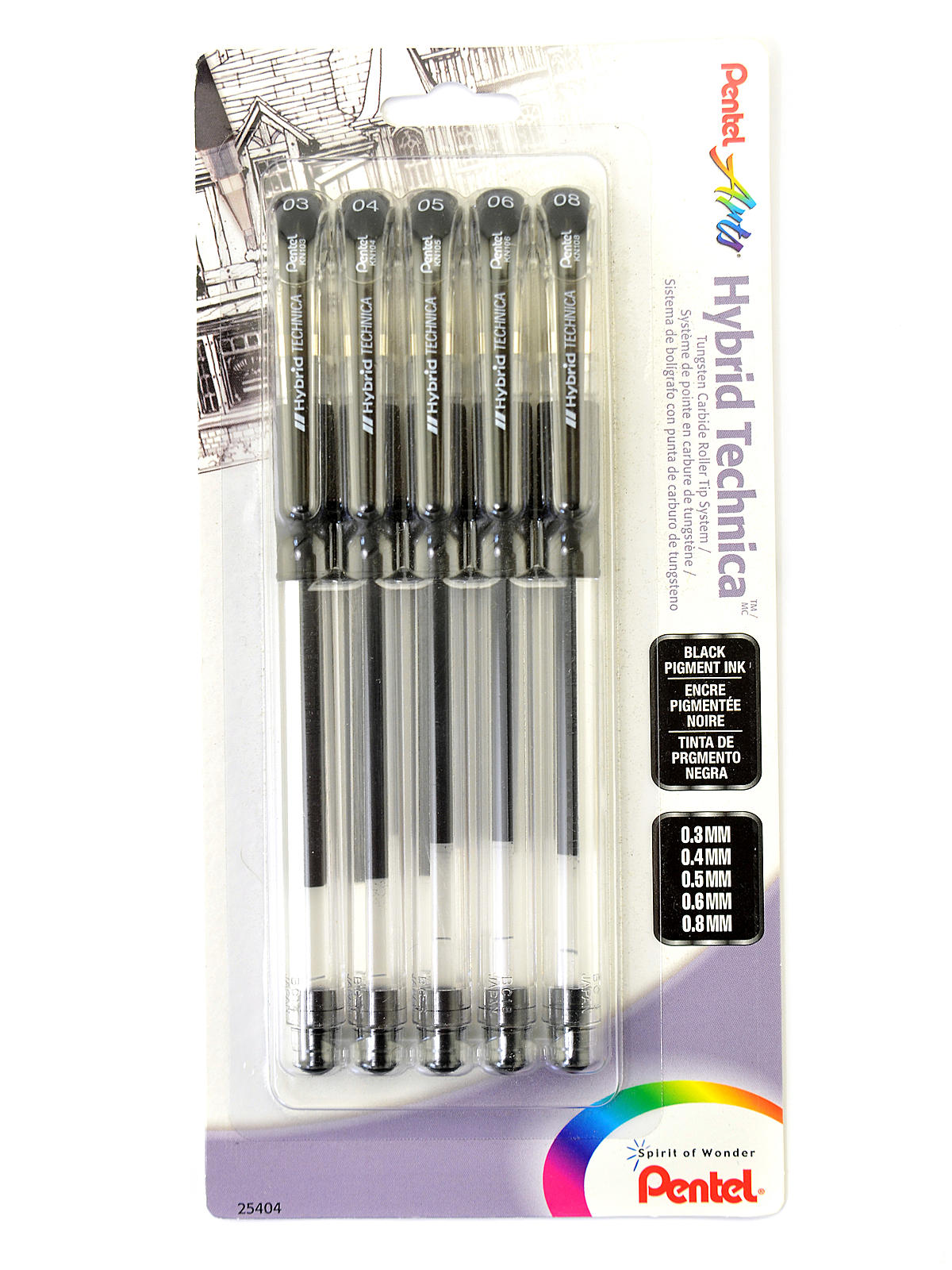 Hybrid Technica Gel Pen Assorted Set Of 5