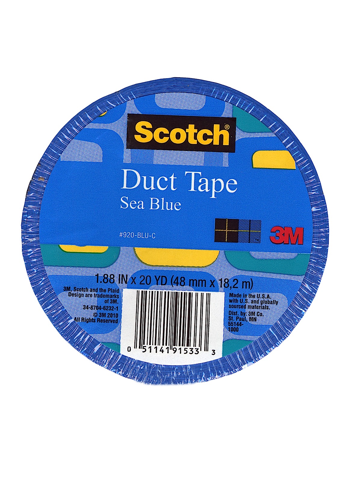 Colored Duct Tape Sea Blue 1.88 In. X 20 Yd. Roll